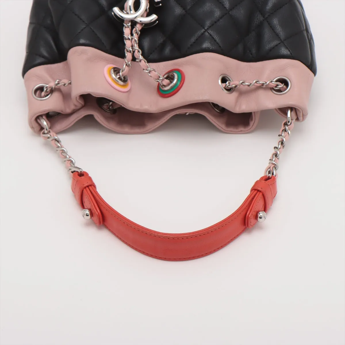Chanel Matrasse hine Handle Shoulder Bag Black Silver G  23rd