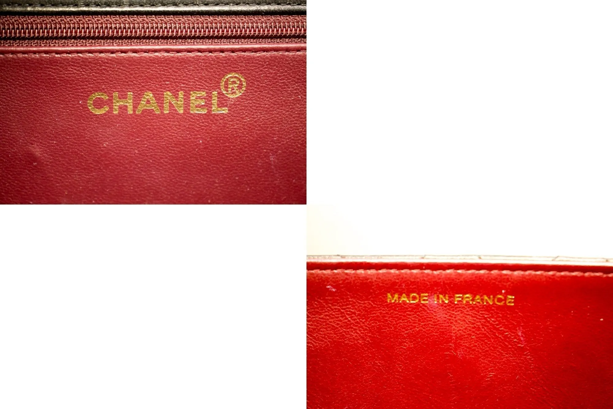 CHANEL Small Chain Shoulder Bag Clutch Black Quilted Flap Lambskin d22