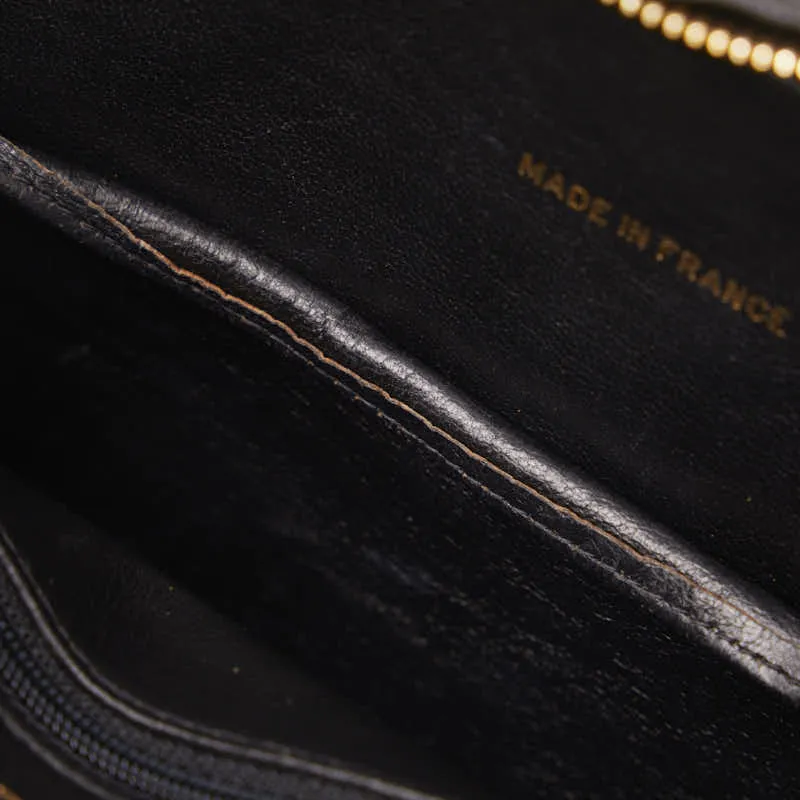 CHANEL Vintage Tassel Flap Shoulder Bag in Lambskin Black