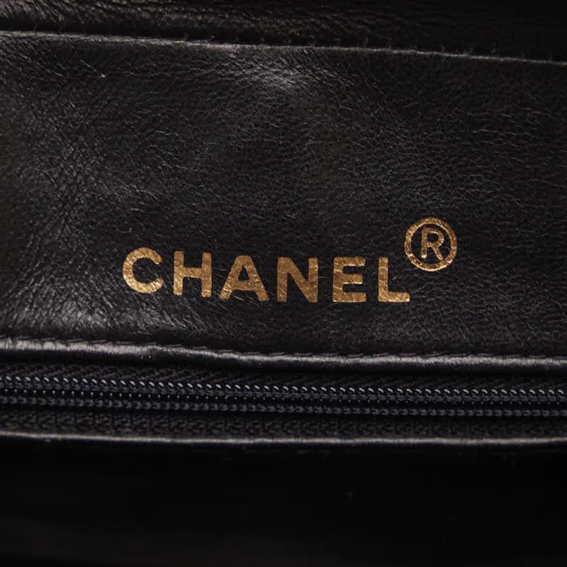 CHANEL Vintage Tassel Flap Shoulder Bag in Lambskin Black