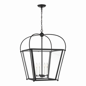 Charleston Four Light Foyer Midnight Black Ceiling Lights Lighting free shipping
