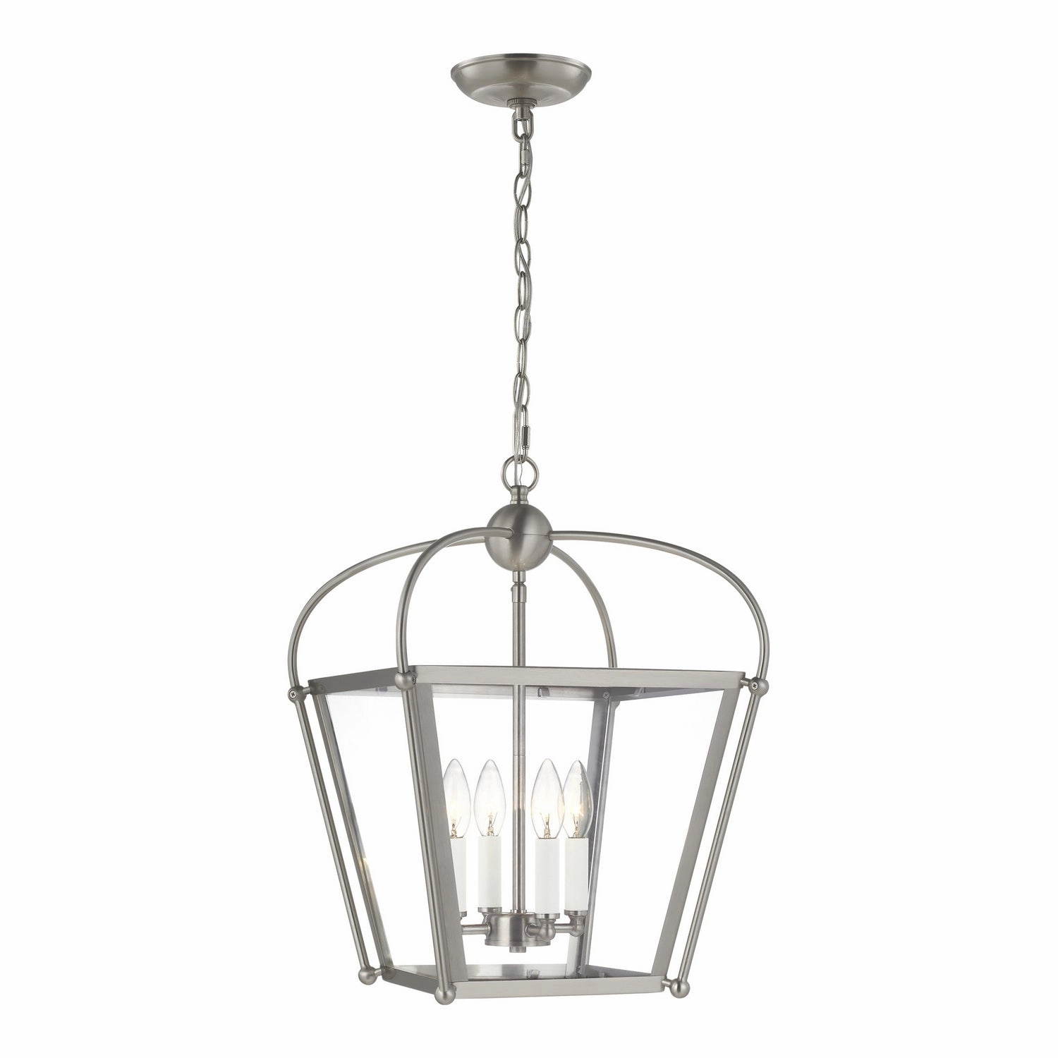 Charleston Four Light Lantern Brushed Nickel Ceiling Lights Lighting free shipping