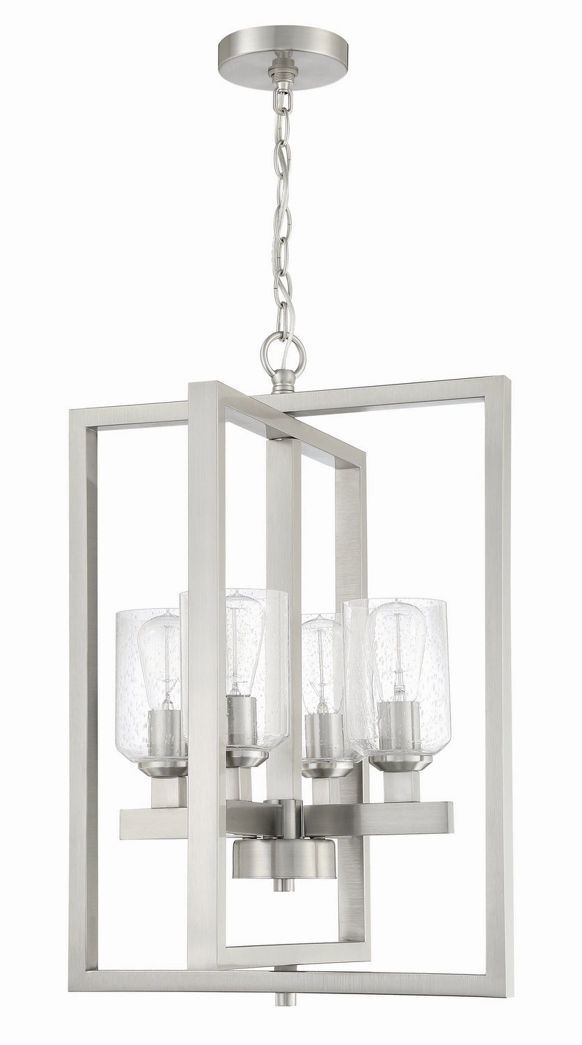 Chicago Four Light Foyer Pendant Brushed Polished Nickel Cheap Ceiling Lights available