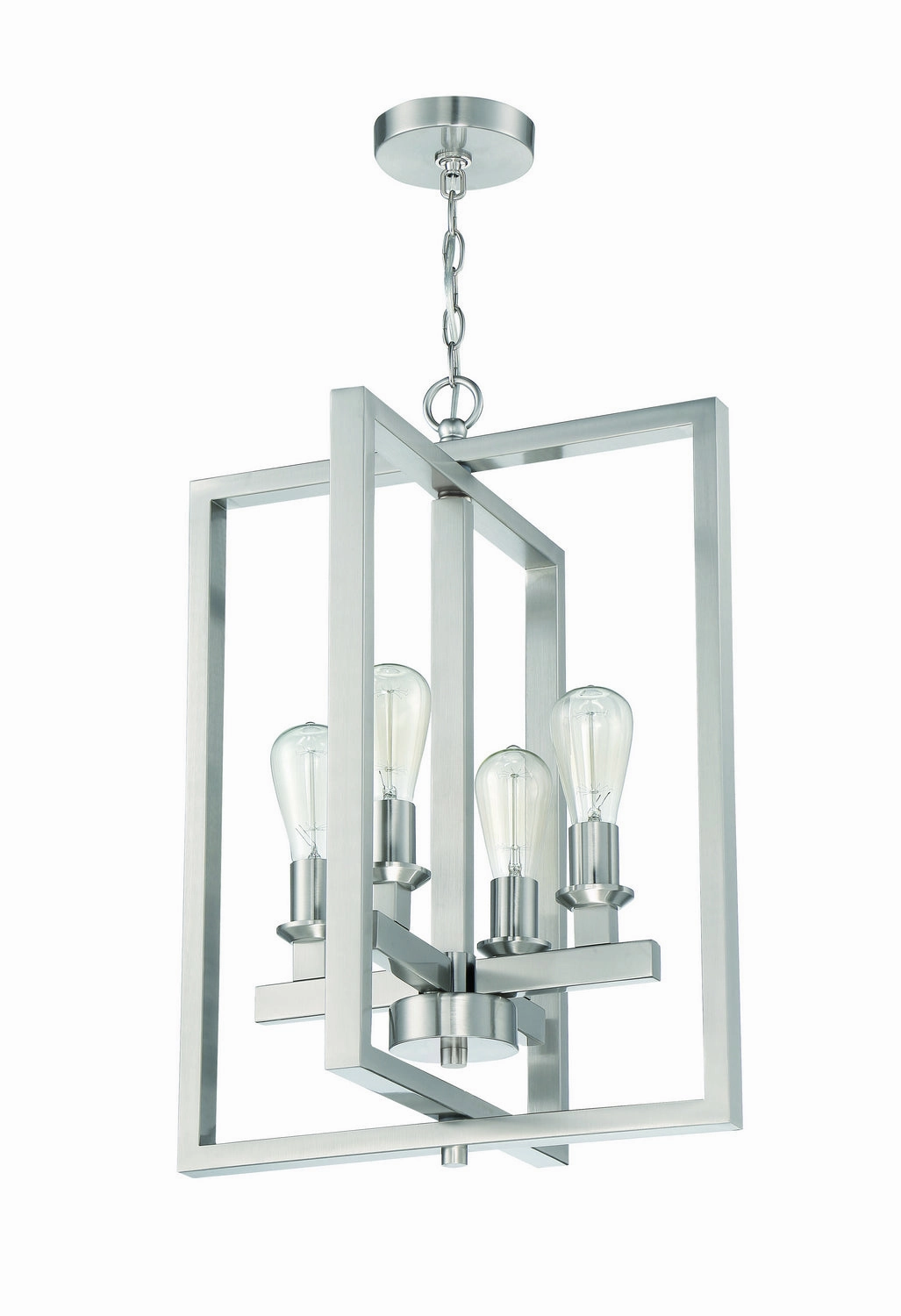 Chicago Four Light Foyer Pendant Brushed Polished Nickel Cheap Ceiling Lights available