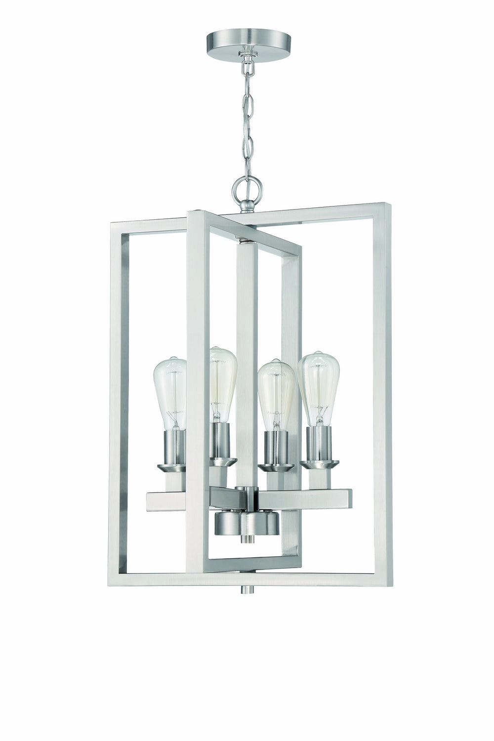 Chicago Four Light Foyer Pendant Brushed Polished Nickel Cheap Ceiling Lights available