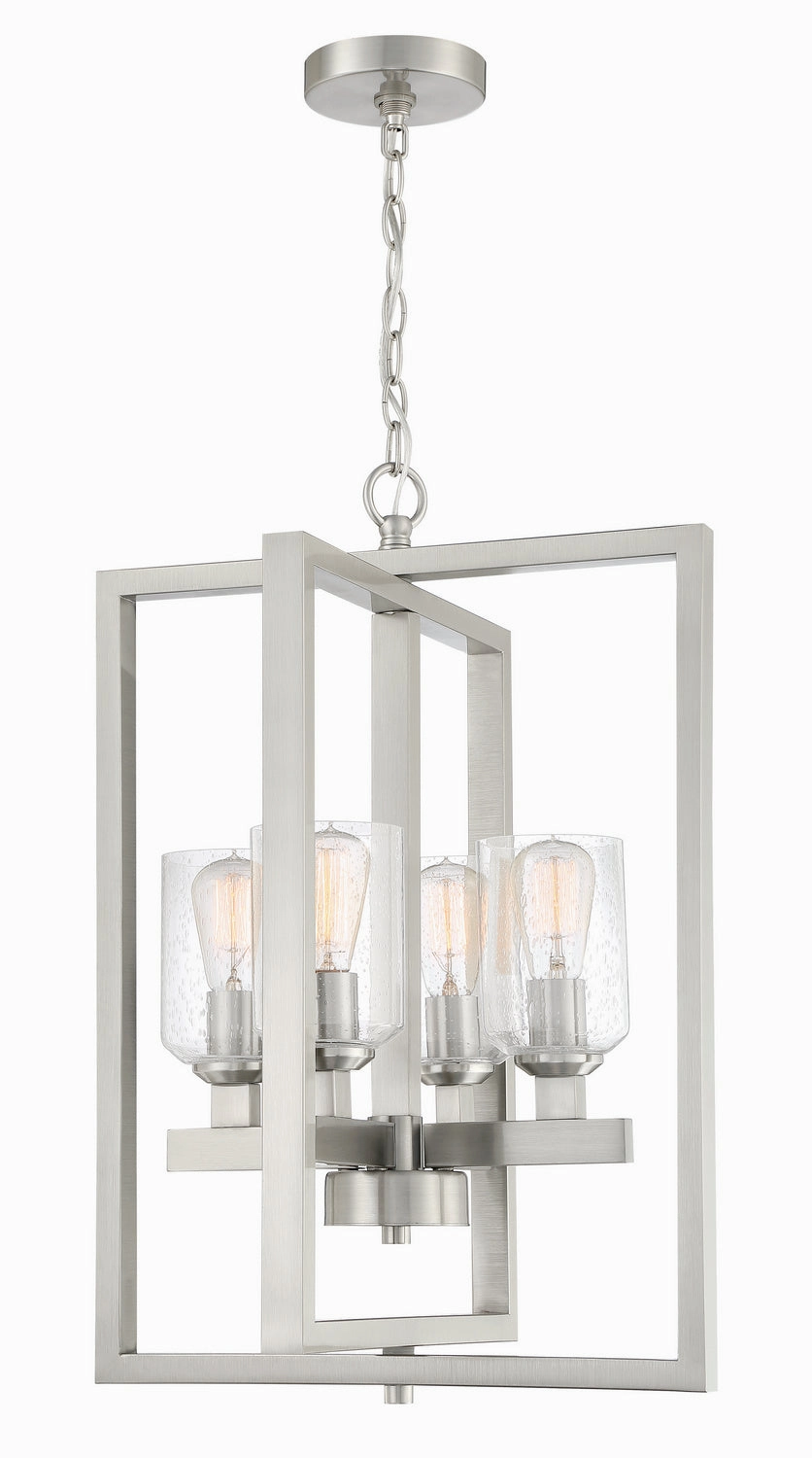 Chicago Four Light Foyer Pendant Brushed Polished Nickel Cheap Ceiling Lights available
