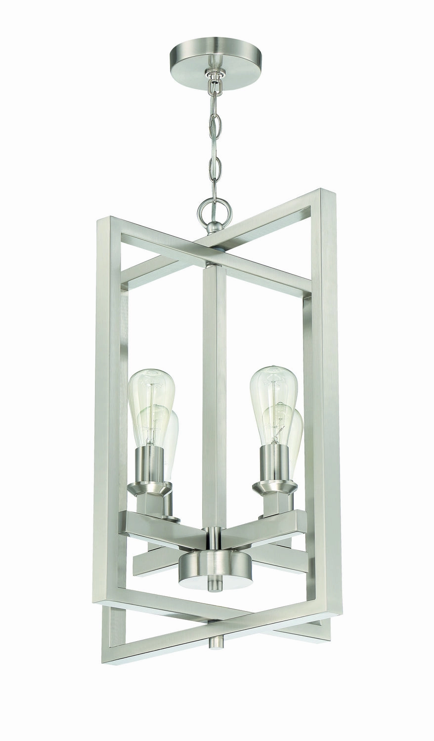 Chicago Four Light Foyer Pendant Brushed Polished Nickel Cheap Ceiling Lights available
