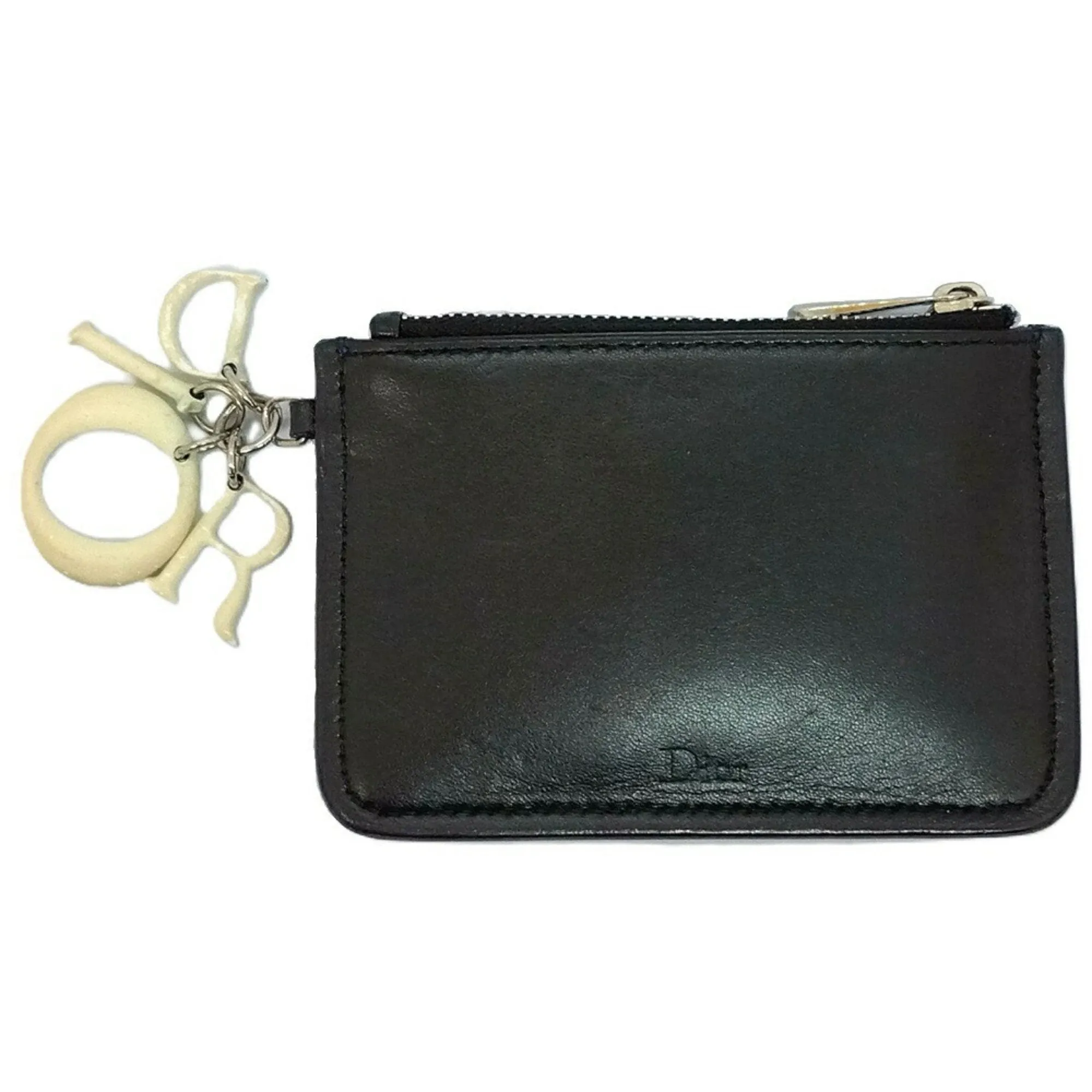 Christian Dior Canvas Leather Coin Purse/Coin Case (Pre-Owned)