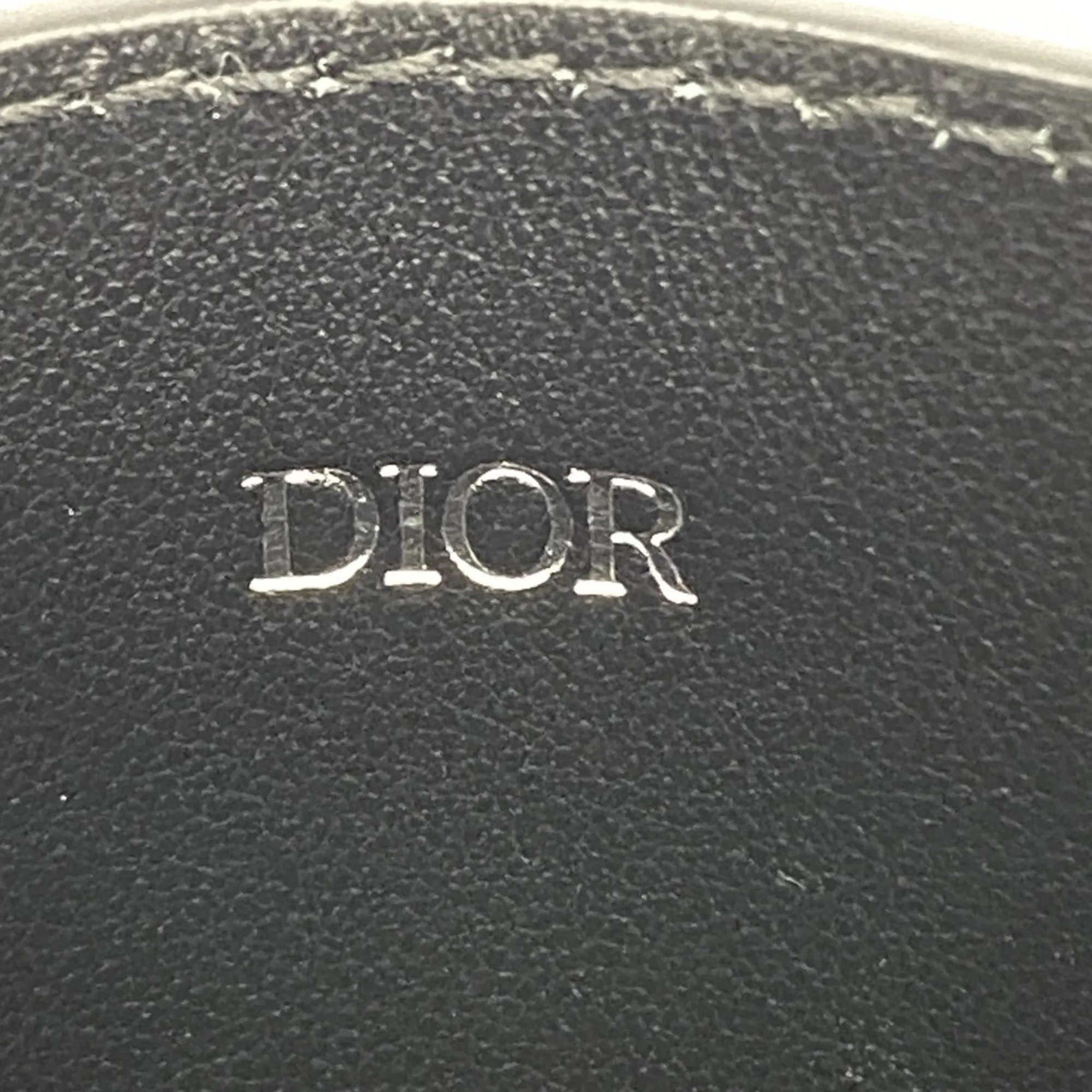 Christian Dior Navy Canvas Leather Card Case (Pre-Owned)