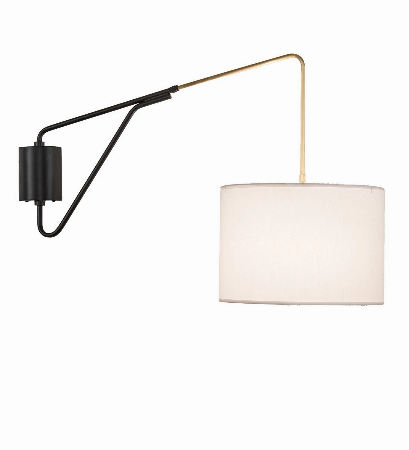 Cilindro Textrene One Light Wall Sconce Solar Black/Brushed Brass Wall Lights for decor discount