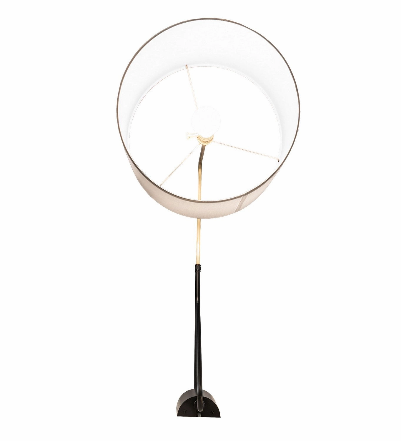 Cilindro Textrene One Light Wall Sconce Solar Black/Brushed Brass Budget Wall Lights now available