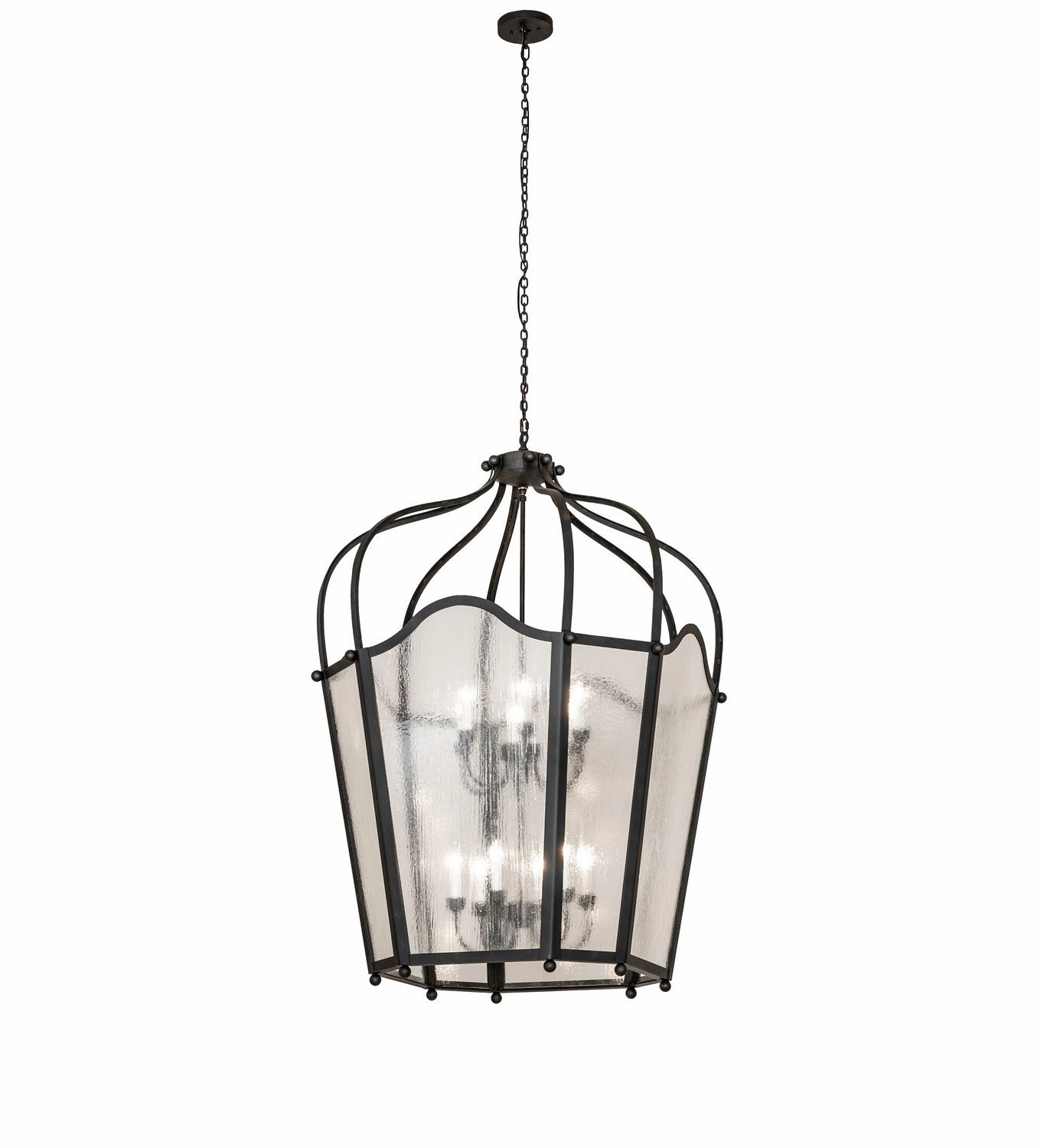 Citadel 12 Light Pendant Blackened Steel Designer Ceiling Lights for less