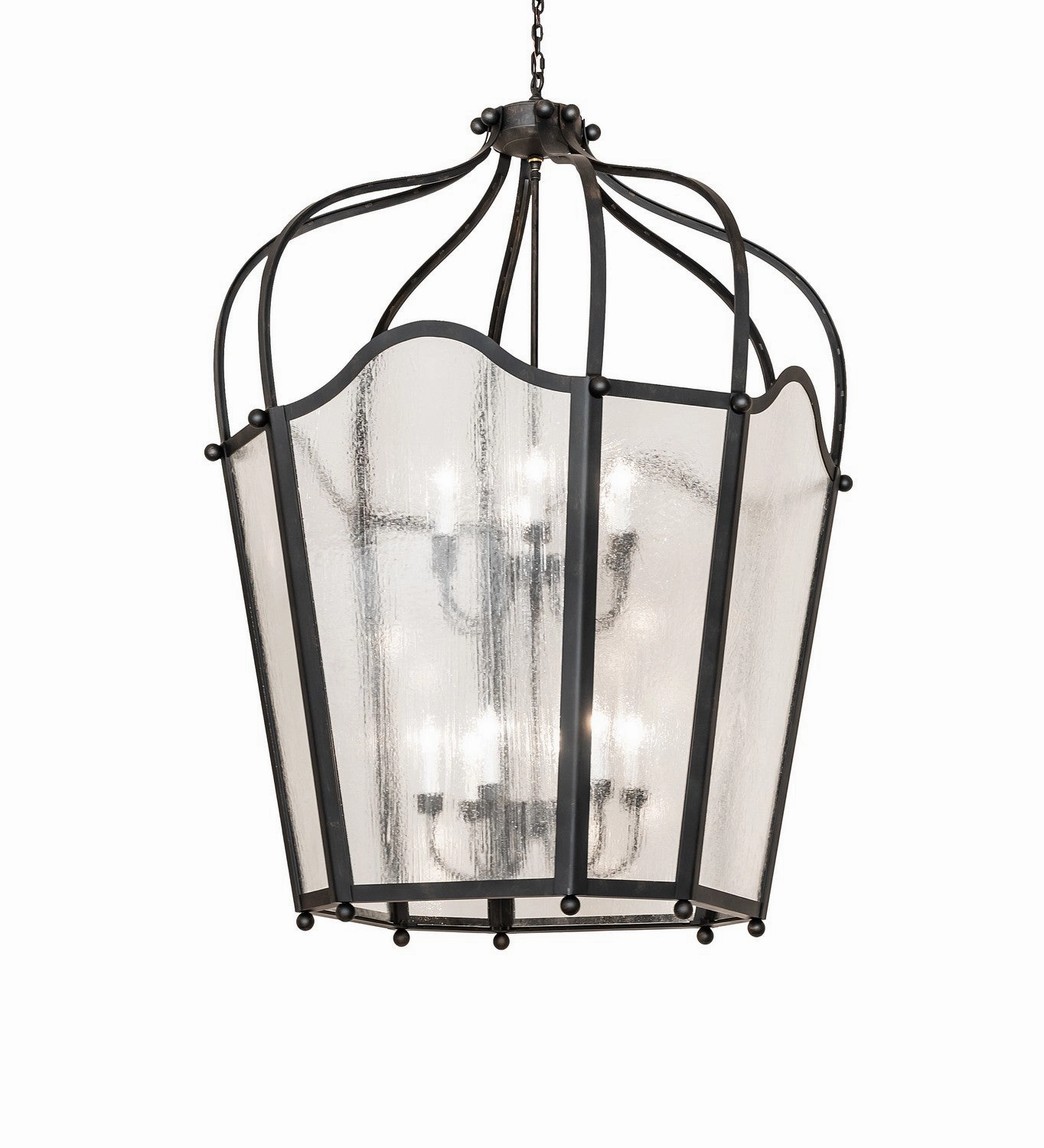 Citadel 12 Light Pendant Blackened Steel Ceiling Lights Lighting outlet store