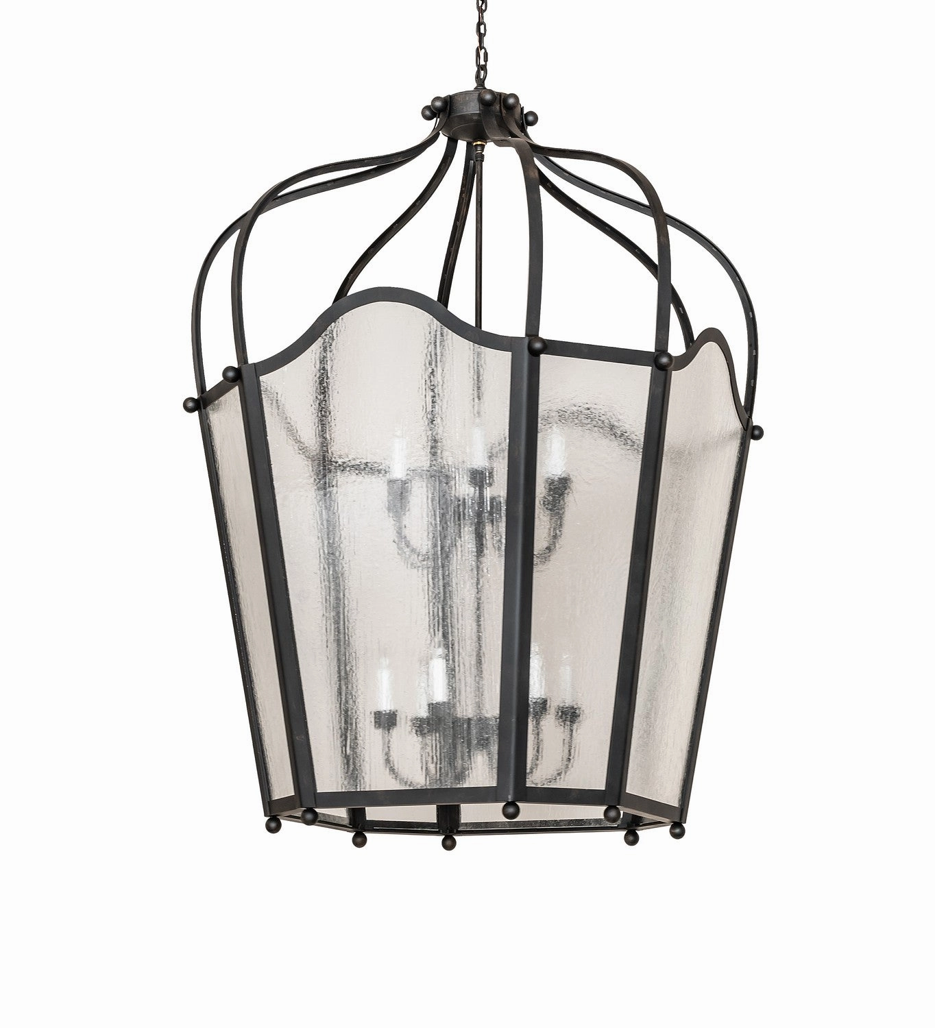 Citadel 12 Light Pendant Blackened Steel Designer Ceiling Lights for less
