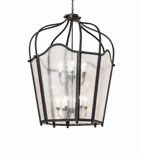 Citadel 12 Light Pendant Blackened Steel Ceiling Lights Lighting outlet store