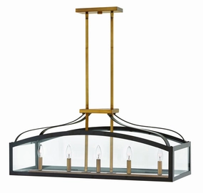 Clarendon LED Linear Chandelier in Bronze Modern Ceiling Lights shop