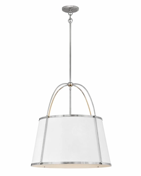Clarke LED Chandelier in Polished Nickel Modern Ceiling Lights shop
