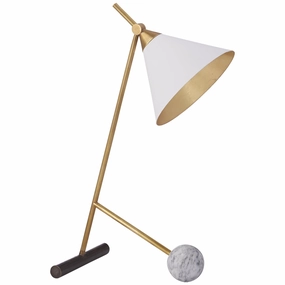Cleo One Light Table Lamp Bronze with Antique-Burnished Brass Desk Lamps Lighting sale online