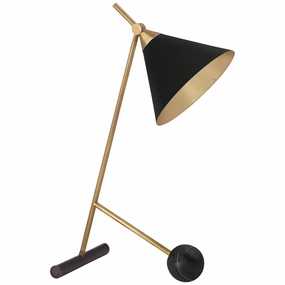 Cleo One Light Table Lamp Bronze with Antique-Burnished Brass Desk Lamps Lighting sale online