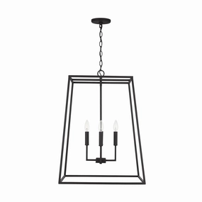 Clint Four Light Pendant Black Iron Ceiling Lights Lighting free shipping