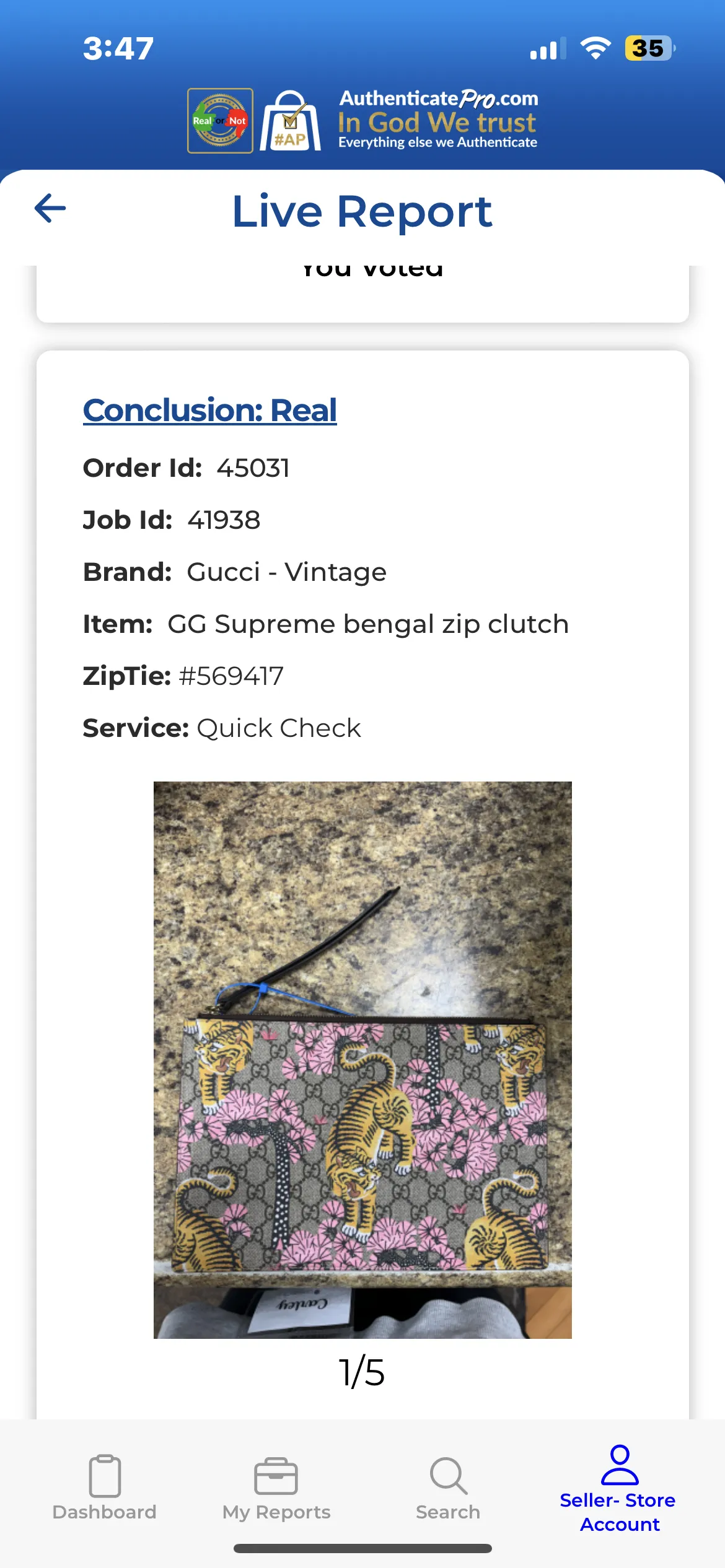 Clutch Luxury Designer By Gucci, Size: Large