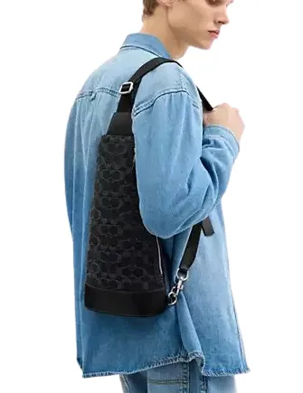 Coach Dominic Sling Pack In Signature Denim