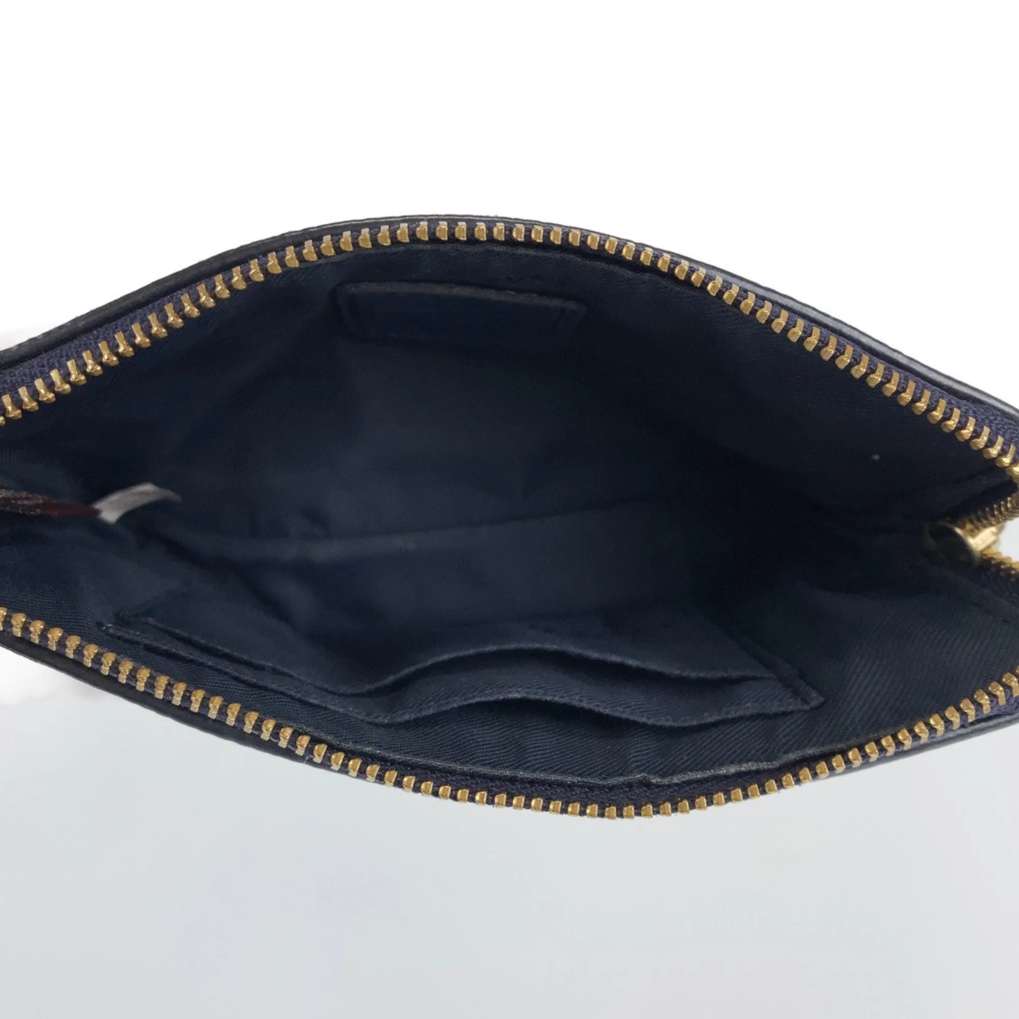 Coach gold Navy Pvc Handbag Pouch (Pre-Owned)