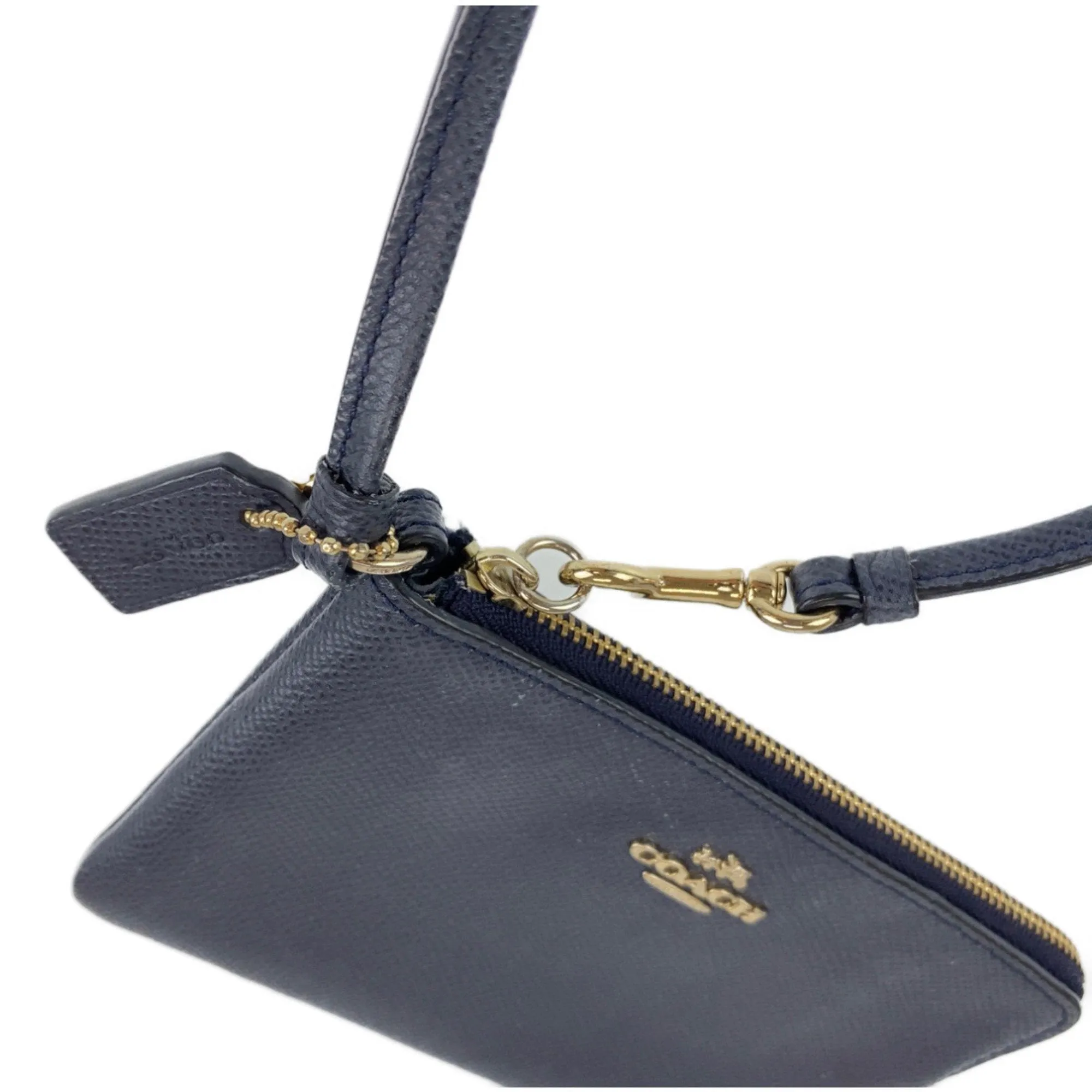 Coach gold Navy Pvc Handbag Pouch (Pre-Owned)