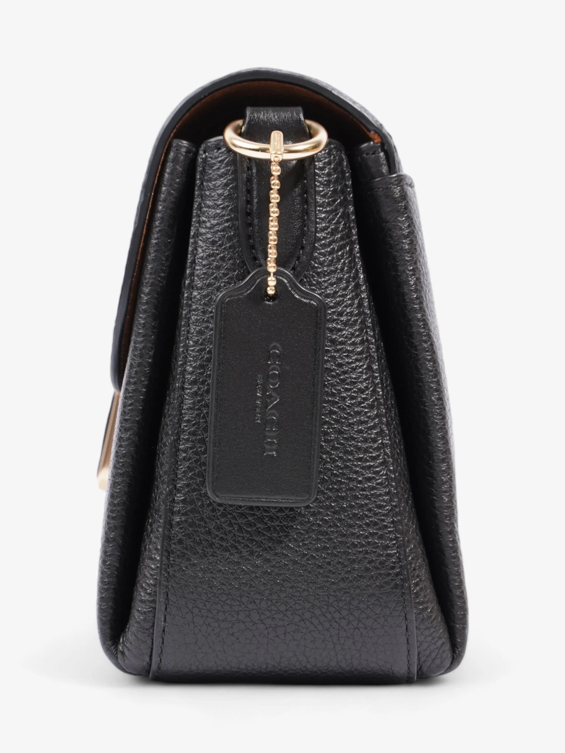 Coach Grace Shoulder Bag Black Grained Leather