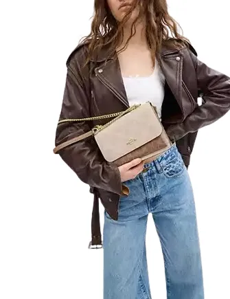 Coach Klare Crossbody Bag In Blocked Signature Canvas