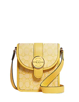 Coach North South Lonnie Crossbody In Signature Jacquard