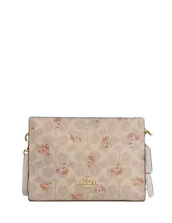 Coach Slim Crossbody Bag In Signature Canvas With Floral Print