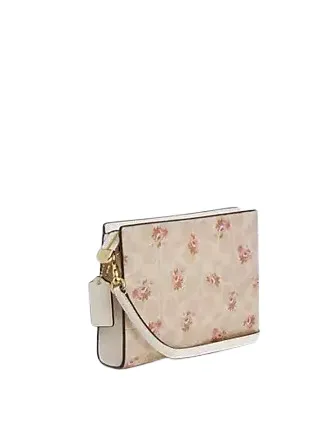 Coach Slim Crossbody Bag In Signature Canvas With Floral Print