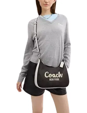 Coach Teri Hobo In Signature Canvas With Coach Graphic