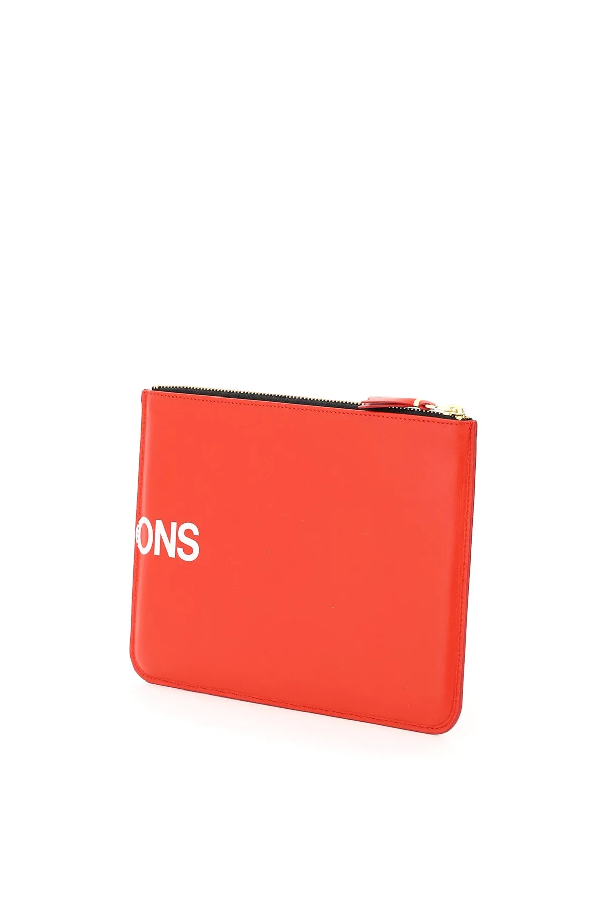 Comme Des Garcons Wallet Men's Leather Pouch With Logo