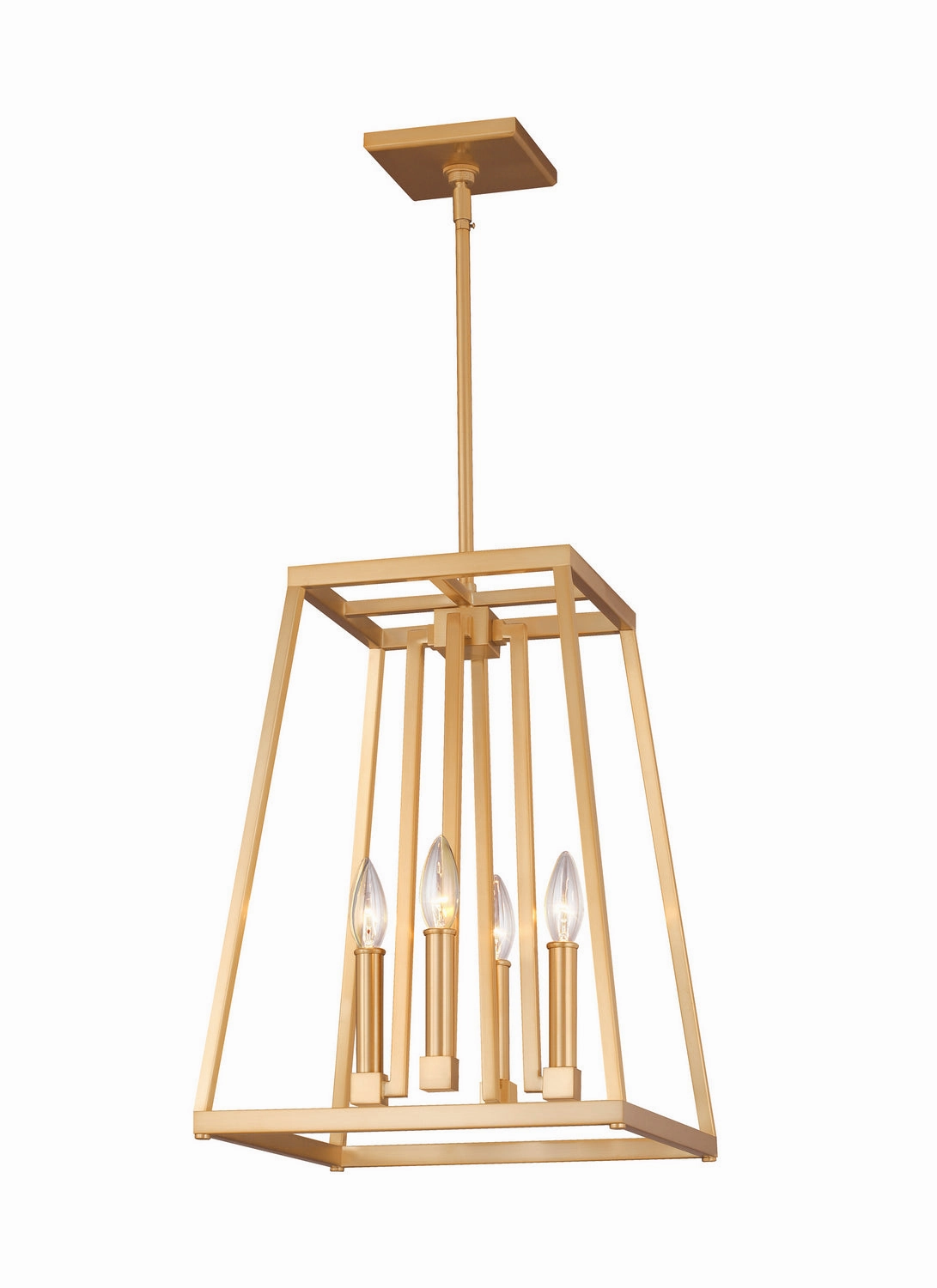 Conant Four Light Lantern Gilded Satin Brass Ceiling Lights Lighting free shipping