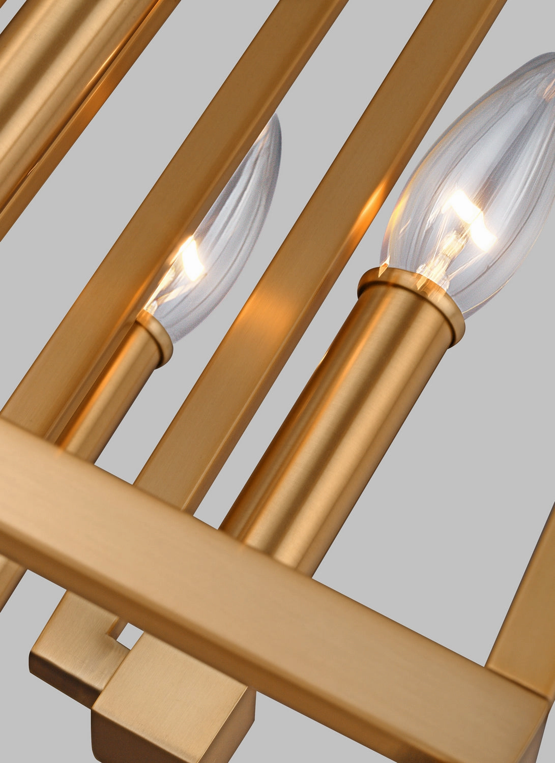 Conant Four Light Lantern Gilded Satin Brass Ceiling Light Fixtures on sale