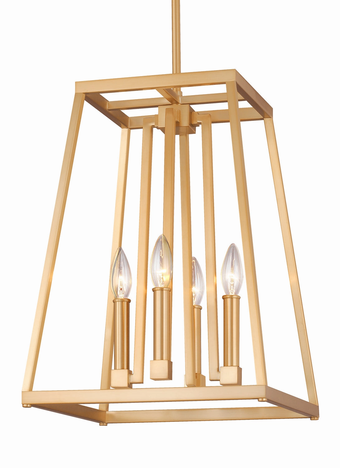 Conant Four Light Lantern Gilded Satin Brass Ceiling Light Fixtures on sale