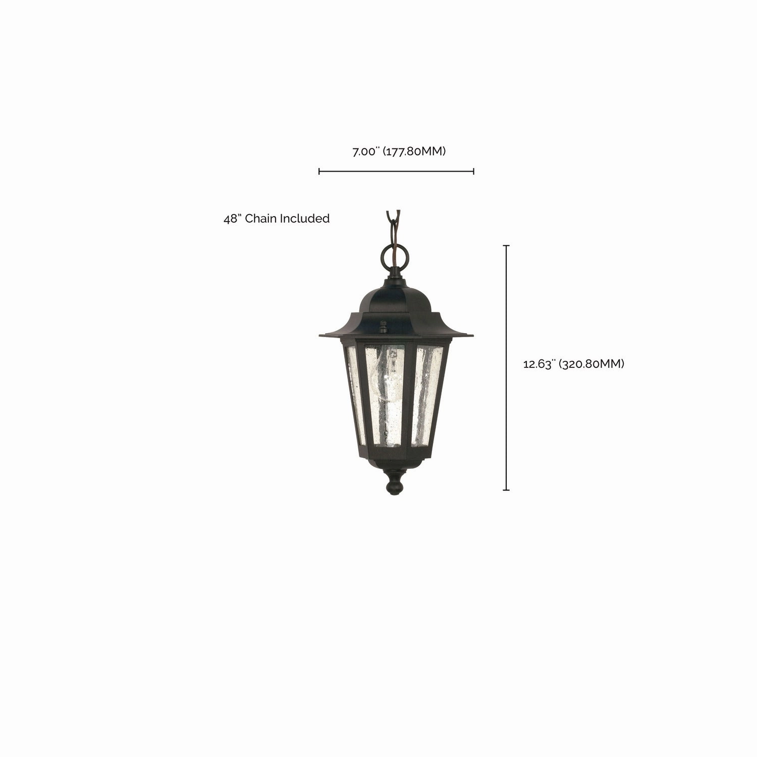 Cornerstone One Light Hanging Lantern Textured Black Garden Hanging Lights promo