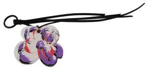 Costume National Leather Butterfly Logo Keyring C'N'C Men's Keychain