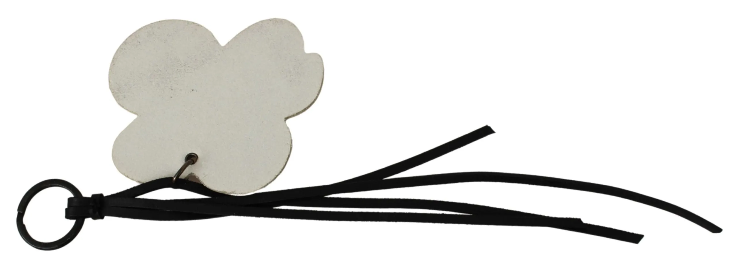 Costume National Leather Butterfly Logo Keyring C'N'C Men's Keychain