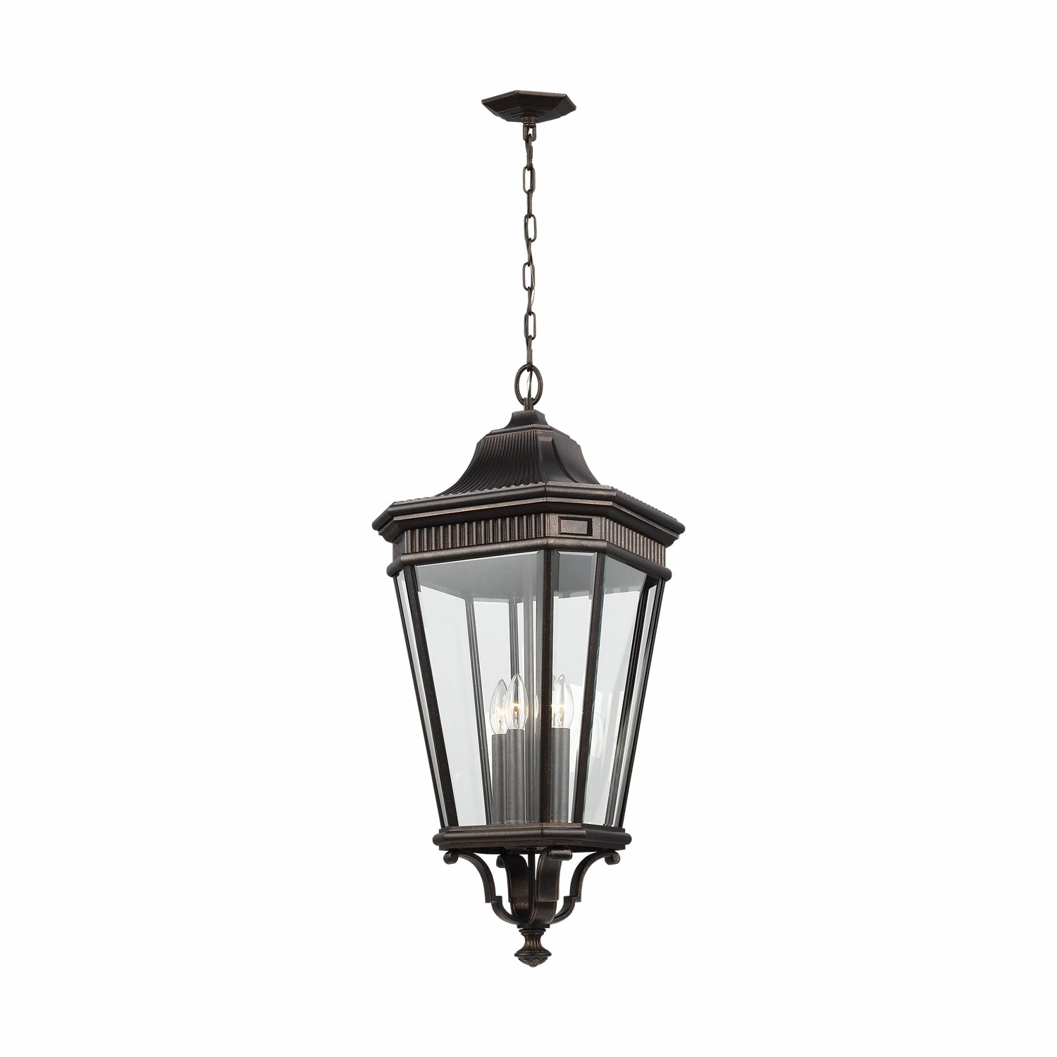 Cotswold Lane Four Light Hanging Lantern Grecian Bronze Outdoor Hanging Lights Lighting value pack