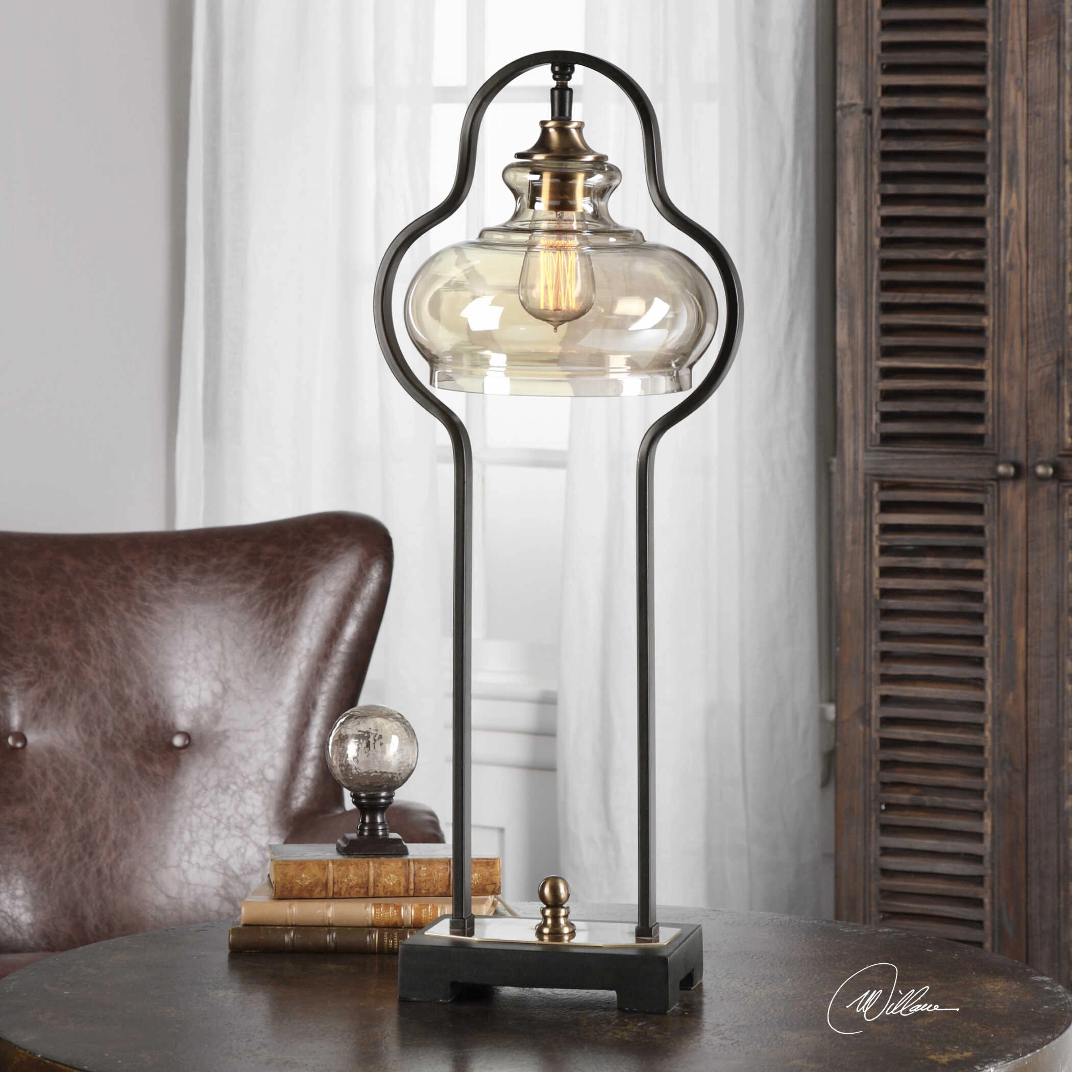 Cotulla One Light Desk Lamp Antique Brass Desk Lamps online discount
