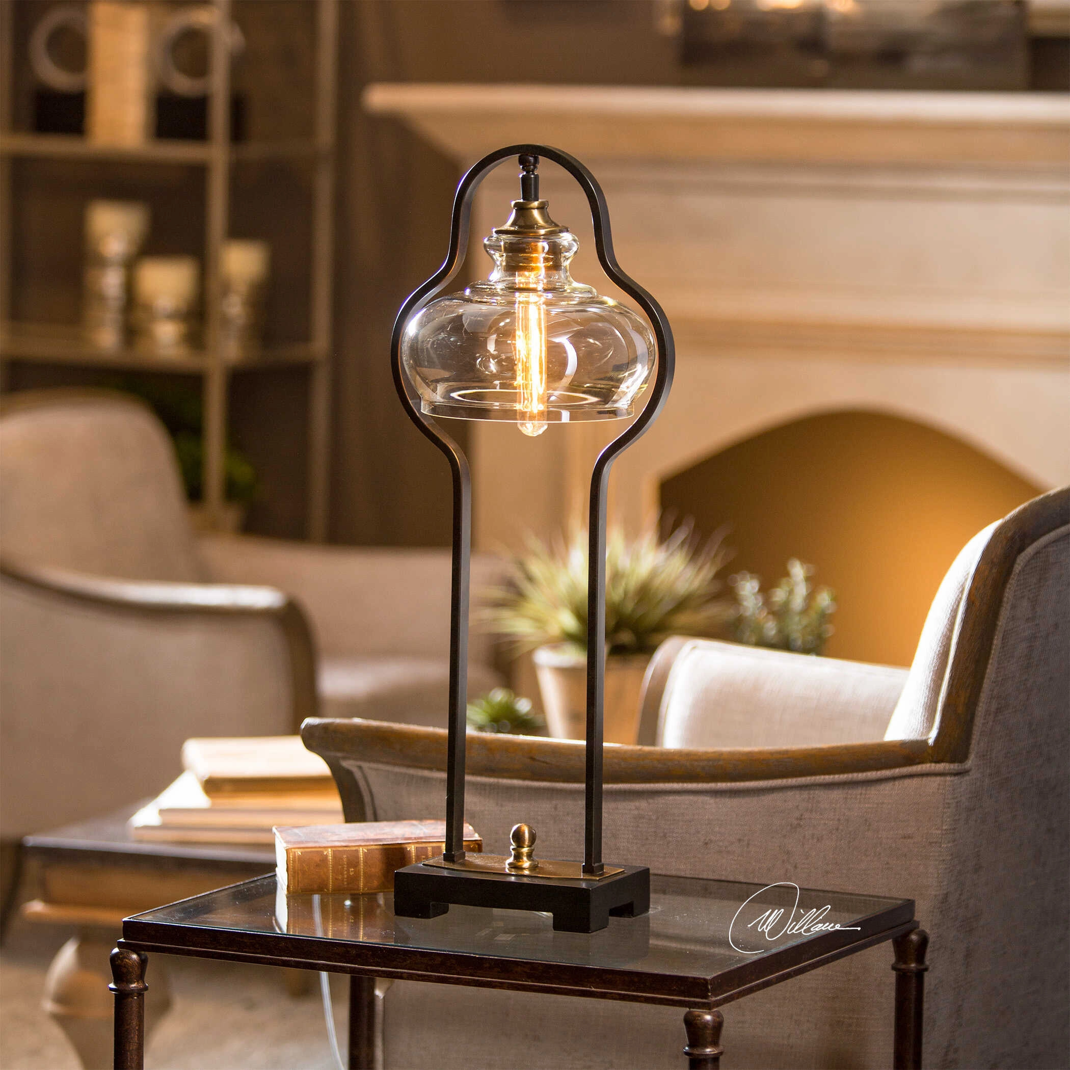 Cotulla One Light Desk Lamp Antique Brass Desk Lamps online discount