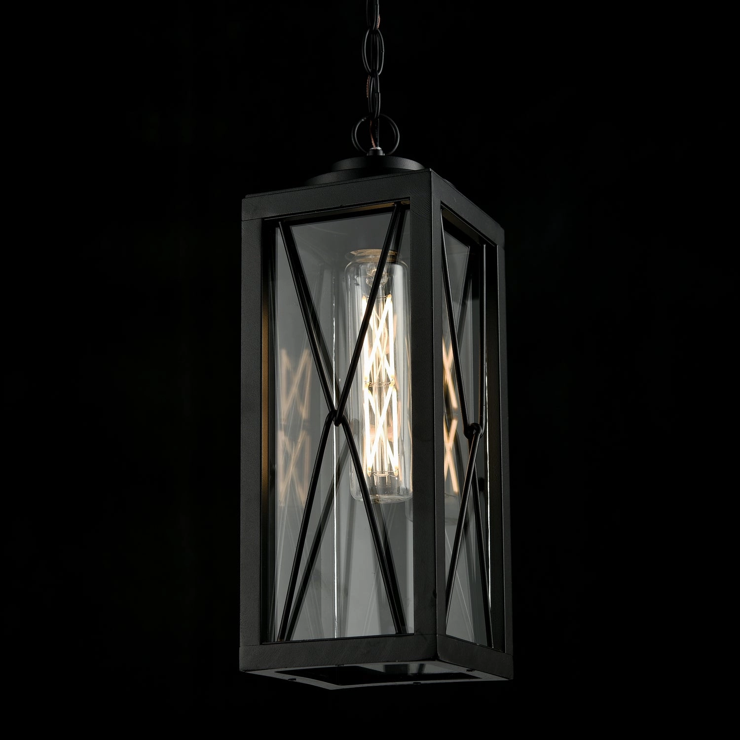 County Fair Outdoor One Light Outdoor Pendant Black w/Clear Glass Outdoor Pendant Lights sale