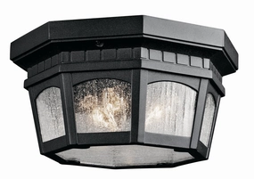 Courtyard Three Light Outdoor Ceiling Mount Textured Black Outdoor Ceiling Mount Lighting hot sale
