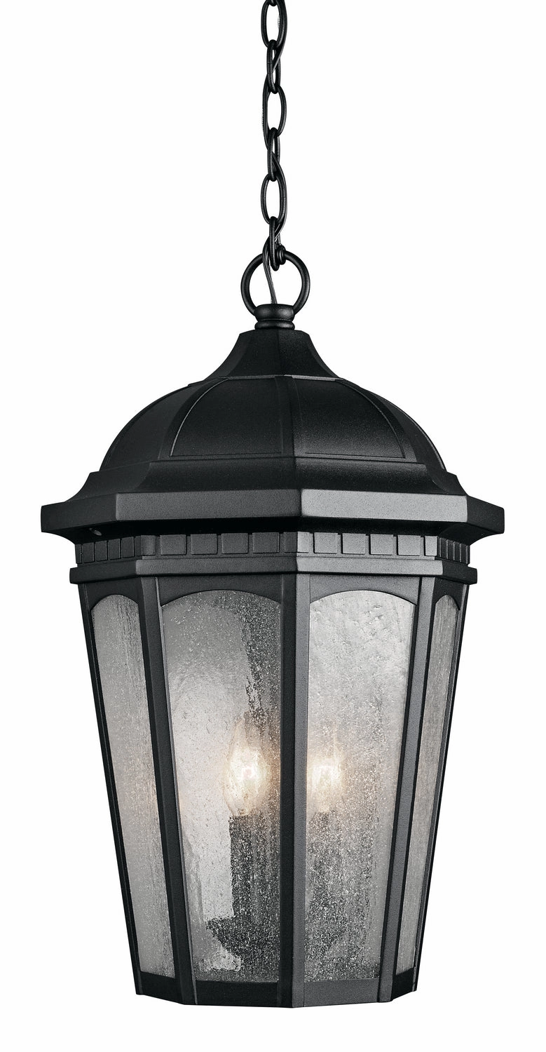 Courtyard Three Light Outdoor Pendant Textured Black Outdoor Hanging Lights Lighting value pack