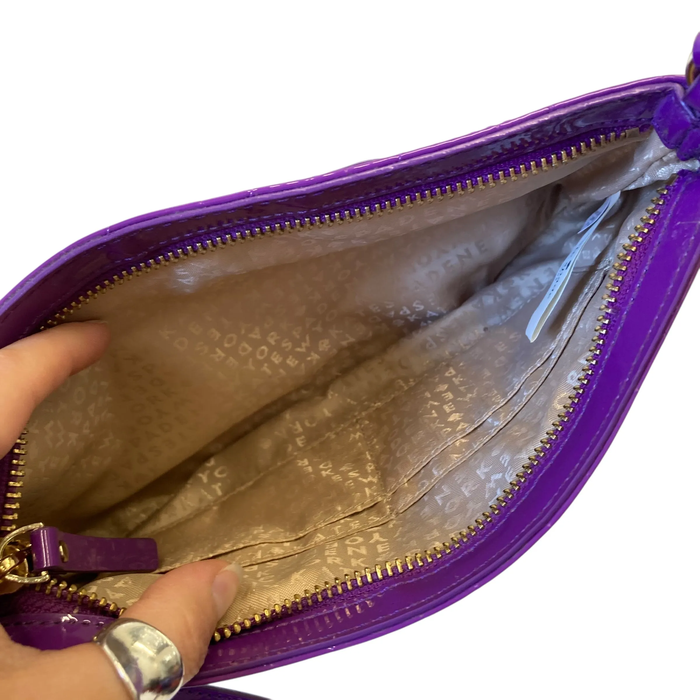 Crossbody Designer By Kate Spade In Purple, Size:Small
