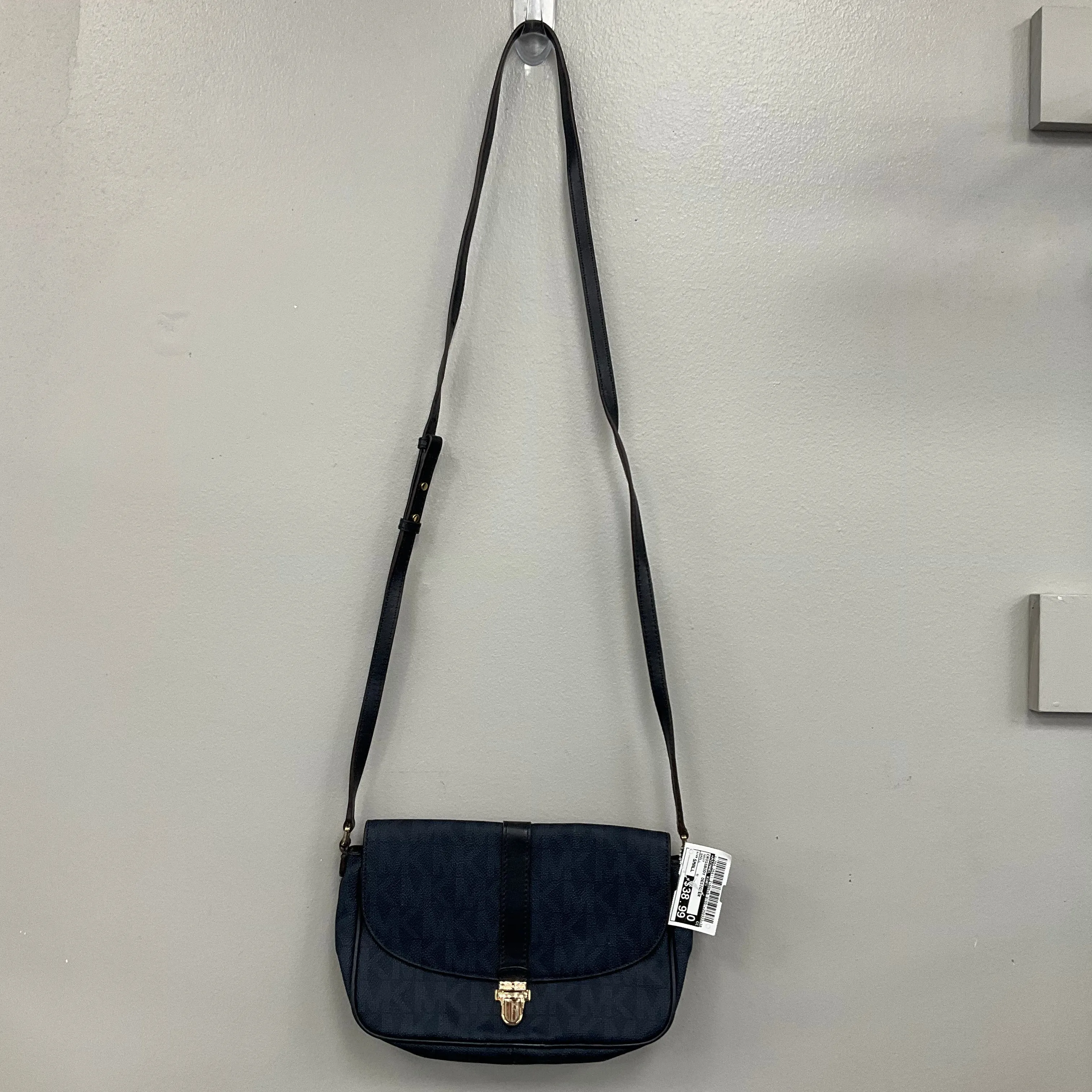 Crossbody Designer By Michael Kors In Navy, Size:Small