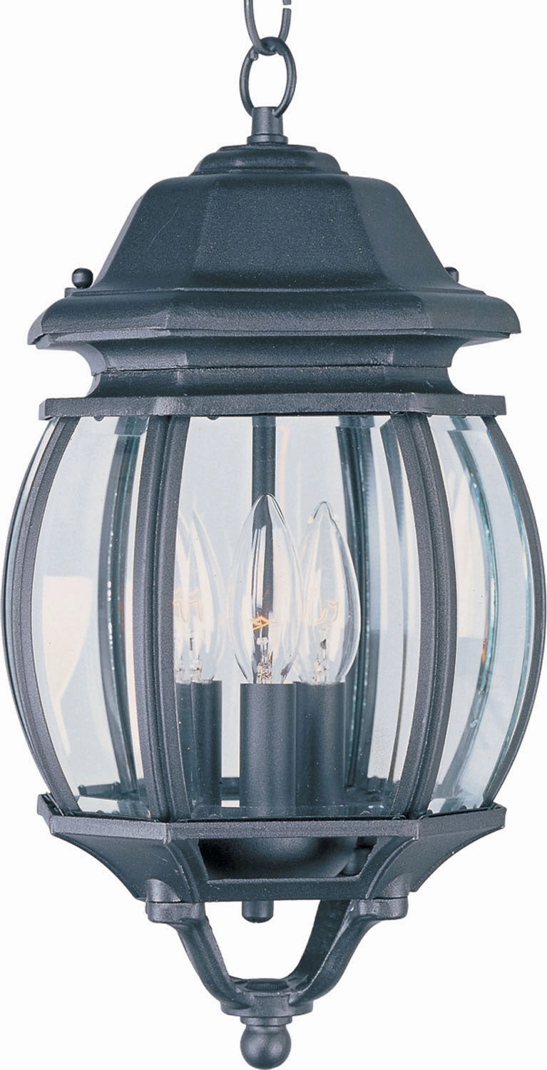 Crown Hill Three Light Outdoor Hanging Lantern Black Outdoor Hanging Lights Lighting value pack